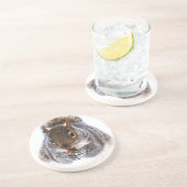 Dessous De Verre En Grès Manger l'écureuil (Côté)