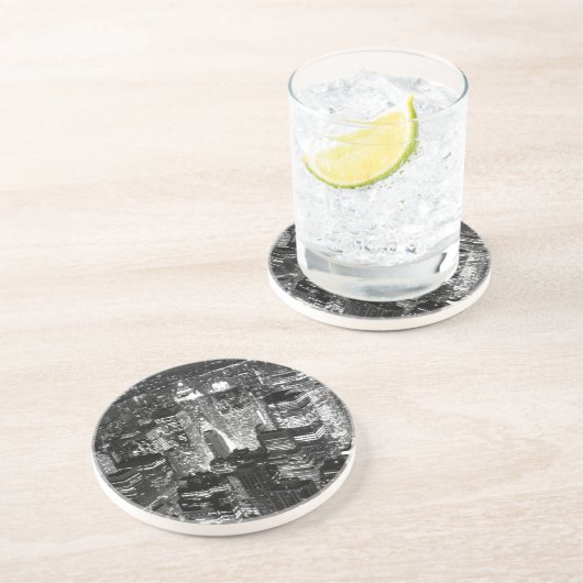 Dessous De Verre En Grès Manhattan New York (Côté)