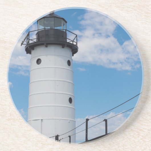 Dessous De Verre En Grès Manistee Lighthouse (Devant)