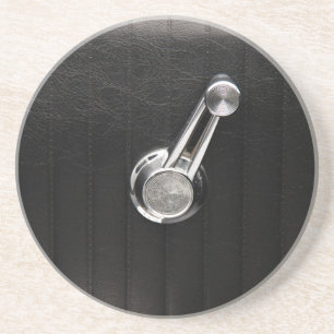 Dessous De Verre En Grès Manivelle vintage de fenêtre de voiture