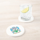 Dessous De Verre En Grès Manteau de Donohoe des bras - crête de famille (Côté)