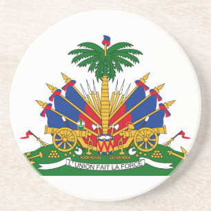 Dessous De Verre En Grès Manteau du Haïti des bras
