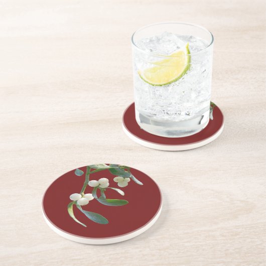 Dessous De Verre En Grès Manteaux de Mistletoe (Côté)