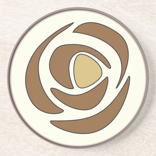 Dessous De Verre En Grès Maquinrose Cuivre (Devant)