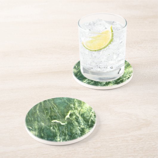 Dessous De Verre En Grès Marbre Alpi Vert (Côté)