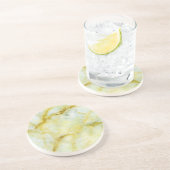Dessous De Verre En Grès Marbre avec fils jaunes (Côté)