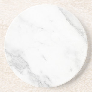 Dessous De Verre En Grès Marbre Blanc