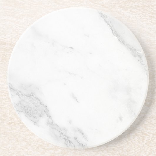 Dessous De Verre En Grès Marbre Blanc (Devant)