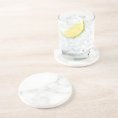 Dessous De Verre En Grès Marbre blanc (Côté)