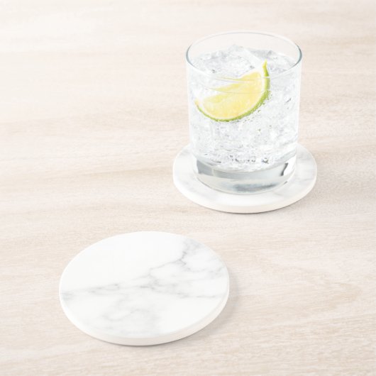 Dessous De Verre En Grès Marbre blanc (Côté)