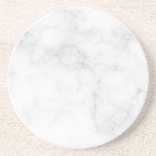 Dessous De Verre En Grès Marbre Blanc Moderne (Devant)