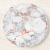 Dessous De Verre En Grès marbre d'or gris et rose (Devant)