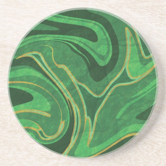 Dessous De Verre En Grès Marbre Emerald City (Devant)