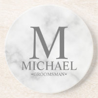Marbre Monogramme personnalisé et nom Groomsman