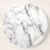 Dessous De Verre En Grès marbre noir et blanc (Devant)