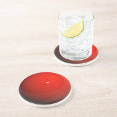 Dessous De Verre En Grès Marbre rouge (Côté)