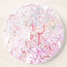 Marbre Tourbillonnant Fluides Rose Vibrant Art Abs