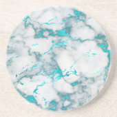 Dessous De Verre En Grès marbre turquoise (Devant)