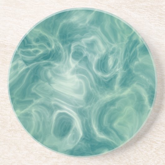 Dessous De Verre En Grès Marbre Vert (Devant)