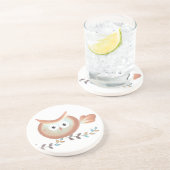 Dessous De Verre En Grès Marchandises d'art de hibou (Côté)