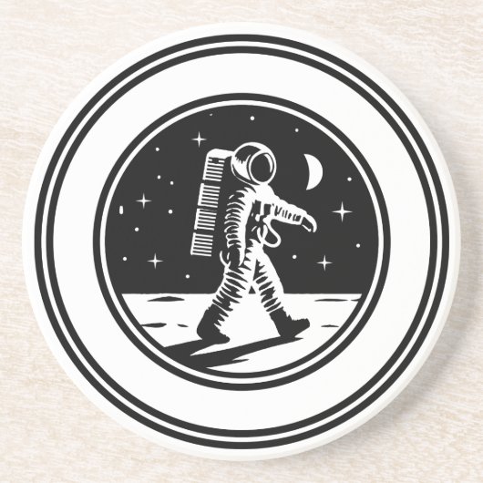 Dessous De Verre En Grès Marche sur la lune (Devant)
