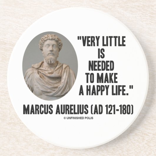 Dessous De Verre En Grès Marcus Aurelius très peu requis pour faire la vie (Devant)