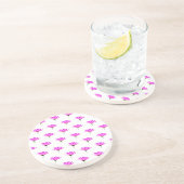 Dessous De Verre En Grès Marguerite rose (Côté)