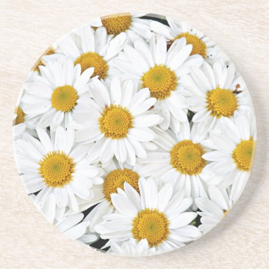 Dessous De Verre En Grès Marguerites (Devant)