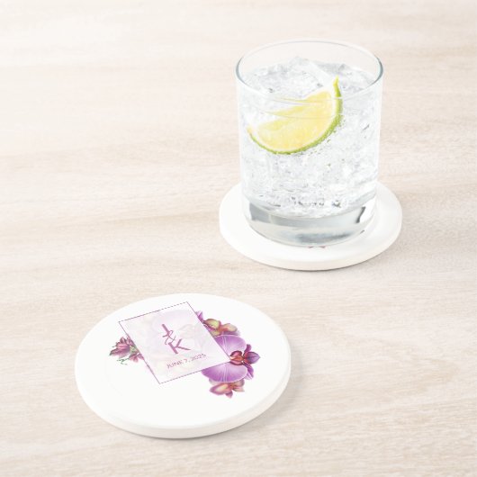 Dessous De Verre En Grès Mariage (Côté)