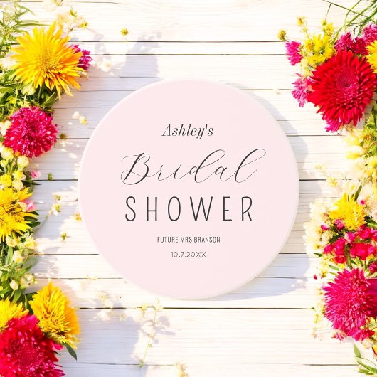 Dessous De Verre En Grès Mariage Chic Rose Noir