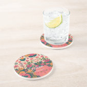 Dessous De Verre En Grès Mariage Customisé Bridesmaid Idée cadeau (Côté)