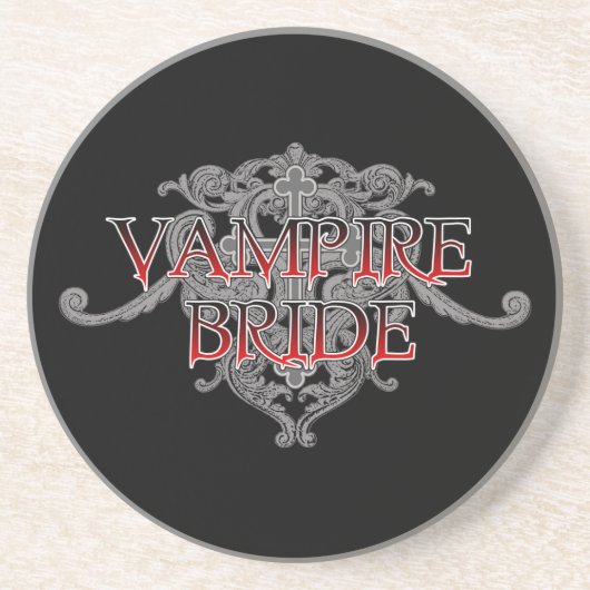 Dessous De Verre En Grès Mariée Vampire (Devant)