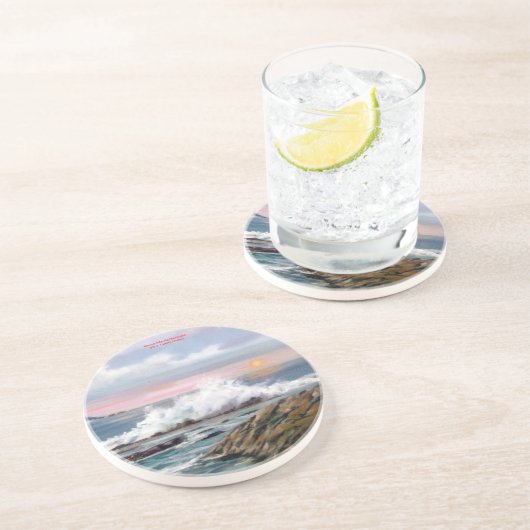 Dessous De Verre En Grès Marina/Mariña/Mer (Côté)