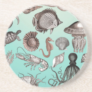 Dessous De Verre En Grès Marine