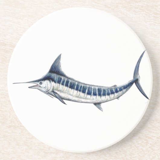 Dessous De Verre En Grès Marlin azul-redbubble (Devant)
