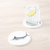 Dessous De Verre En Grès Marlin azul-redbubble (Côté)