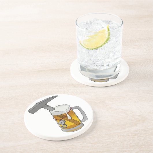 Dessous De Verre En Grès Marteau de bière (Côté)