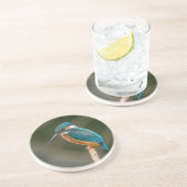 Dessous De Verre En Grès Martin-pêcheur (Côté)