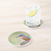 Dessous De Verre En Grès Martin pêcheur. (Côté)