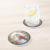 Dessous De Verre En Grès Martin-pêcheur en verre doux (Côté)