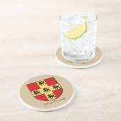 Dessous De Verre En Grès Martinez, Bouclier héraldique (Côté)