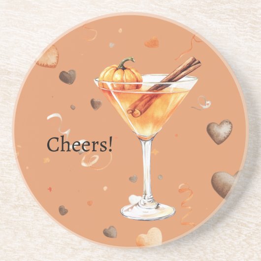 Dessous De Verre En Grès Martini à la citrouille (Devant)
