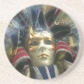 Dessous De Verre En Grès Mascarade des couleurs (Devant)