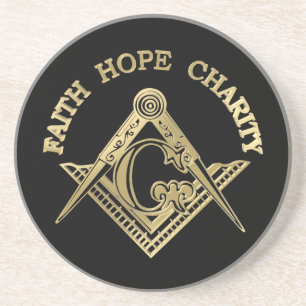 Dessous De Verre En Grès Masonic symbol