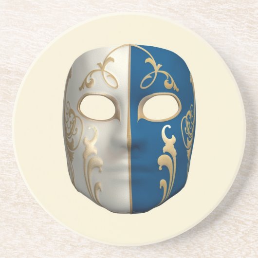 Dessous De Verre En Grès Masque de Carnaval (Devant)