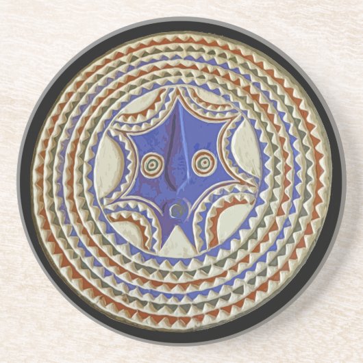 Dessous De Verre En Grès Masque tribal africain (Devant)