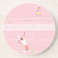 Match de tennis rose Pastel moderne