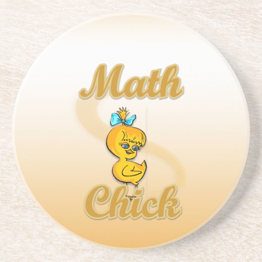 Dessous De Verre En Grès Math Chick (Devant)