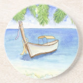 Dessous De Verre En Grès Matin à Bali Aquarelle (Devant)