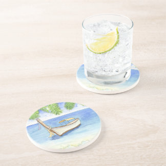 Dessous De Verre En Grès Matin à Bali Aquarelle